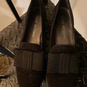 Stuart Weitzman Black Suede Loafers